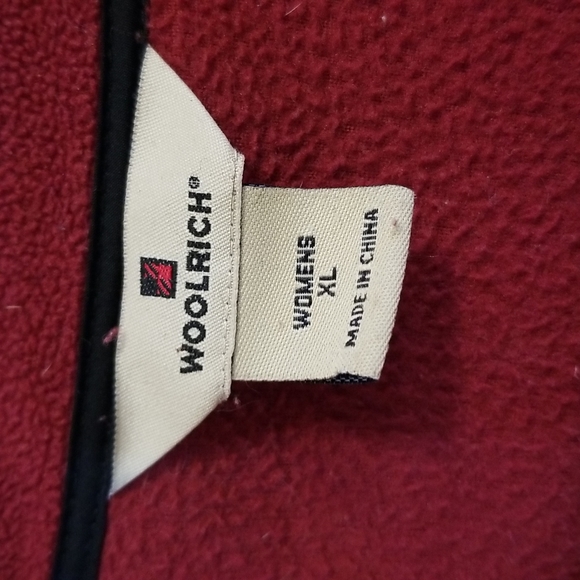 WOOLRICH Red Fleece Full Zip Sweater - Picture 4 of 5